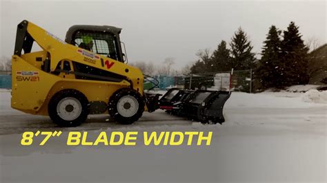 skid steer snow pusher youtube|snowex plows for skid steers.